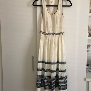 Max Studio off white and black Maxi Dress